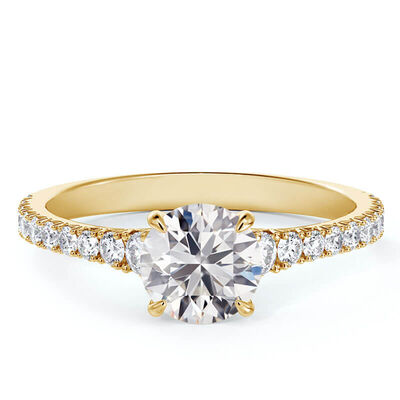 De Beers Forevermark Icon™ Round Diamond Engagement Ring 18K