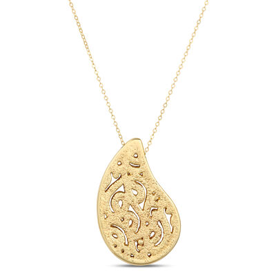 Toscano Paisley Necklace, 14K Yellow Gold