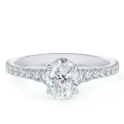 De Beers Forevermark Icon™ Oval Diamond Engagement Ring 18K