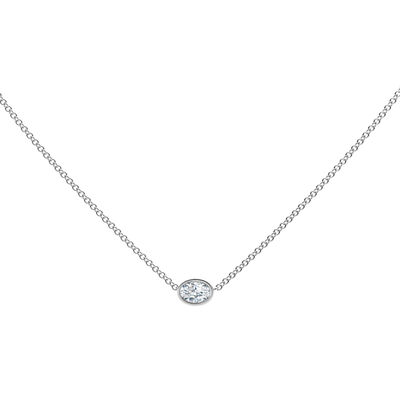 De Beers Forevermark Tribute™ Oval Diamond Necklace 18K